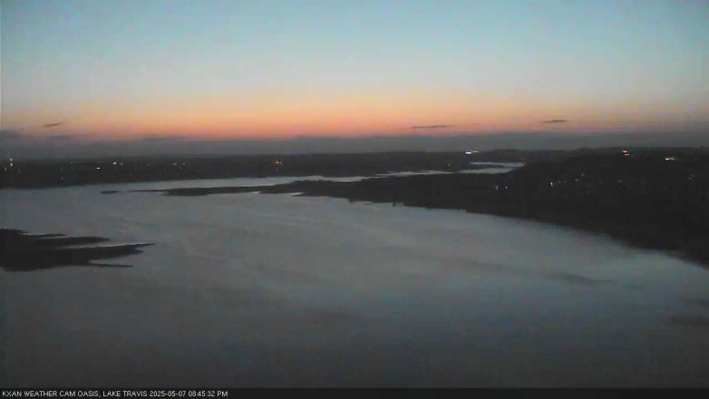 Lake Travis webcam, May 7, 2025 8:45 PM CT