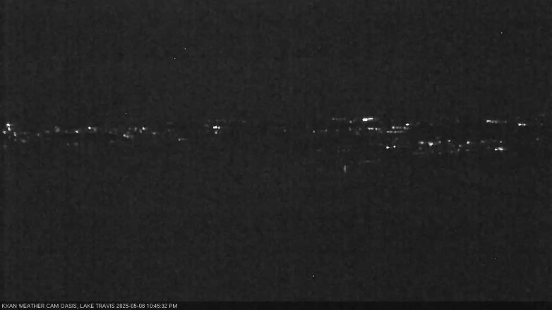 Lake Travis webcam, May 8, 2025 10:45 PM CT