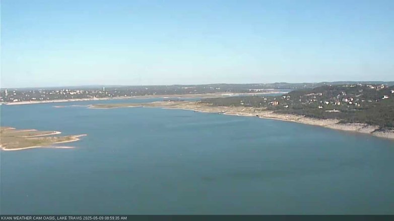 Lake Travis webcam, May 9, 2025 9:00 AM CT