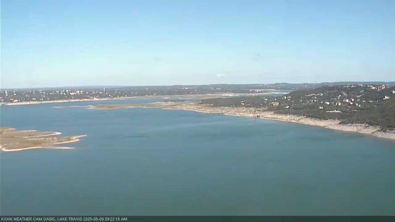 Lake Travis webcam, May 9, 2025 9:25 AM CT