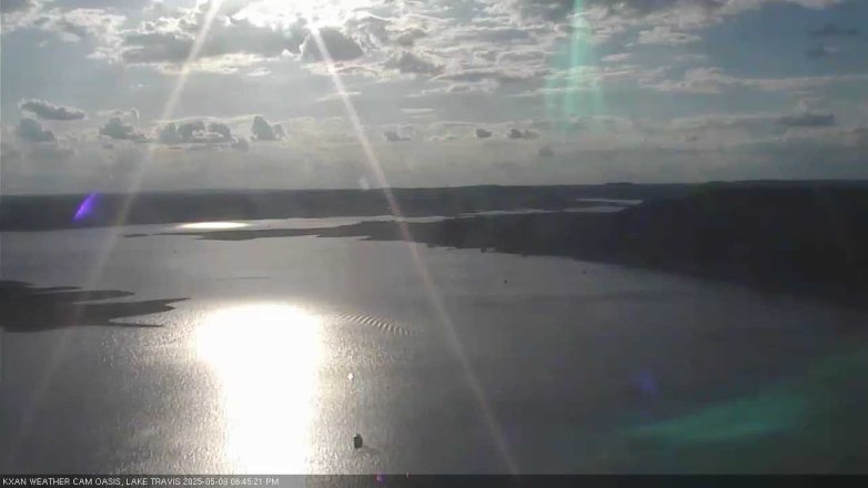 Lake Travis webcam, May 9, 2025 6:45 PM CT