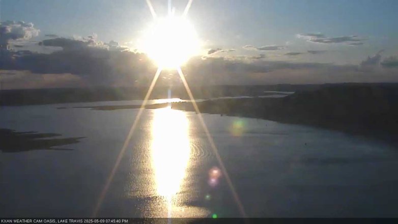 Lake Travis webcam, May 9, 2025 7:45 PM CT