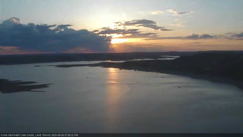 Lake Travis webcam, May 9, 2025 8:00 PM CT