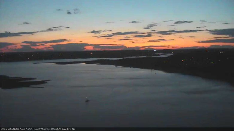 Lake Travis webcam, May 9, 2025 8:45 PM CT