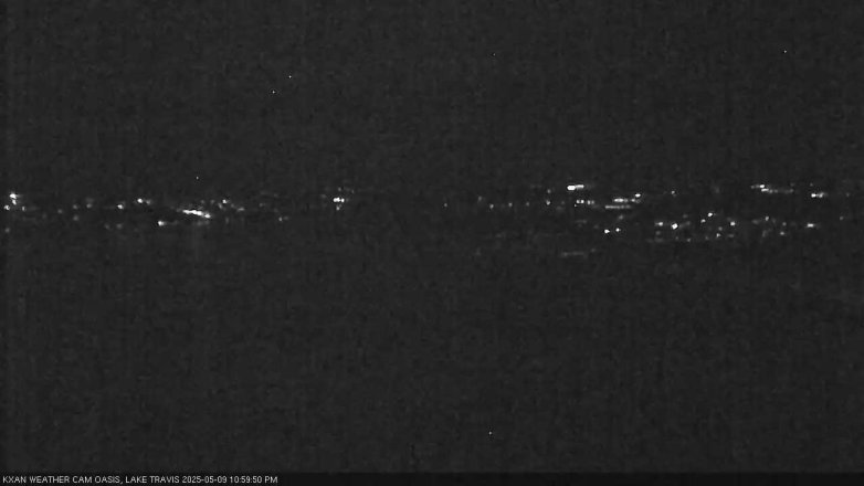 Lake Travis webcam, May 9, 2025 11:00 PM CT