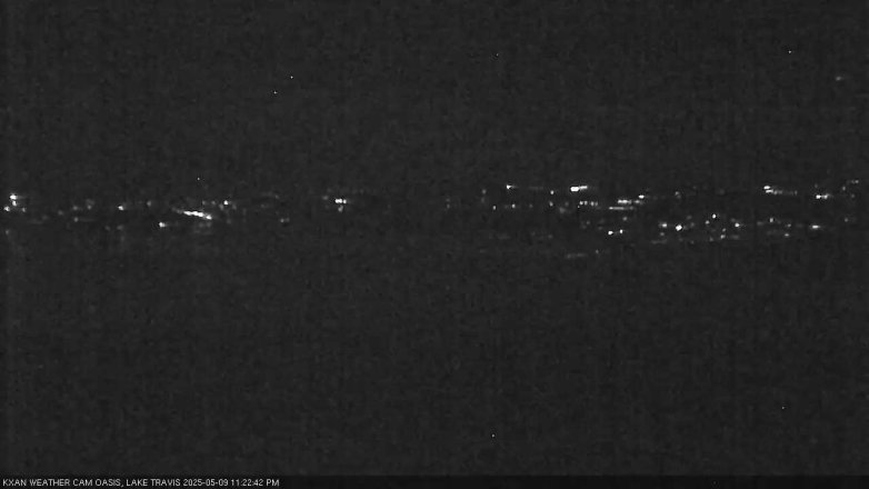 Lake Travis webcam, May 9, 2025 11:25 PM CT