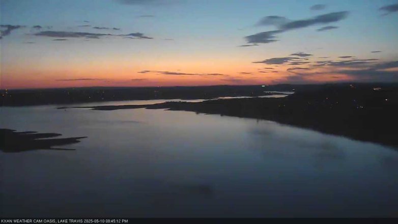 Lake Travis webcam, May 10, 2025 8:45 PM CT