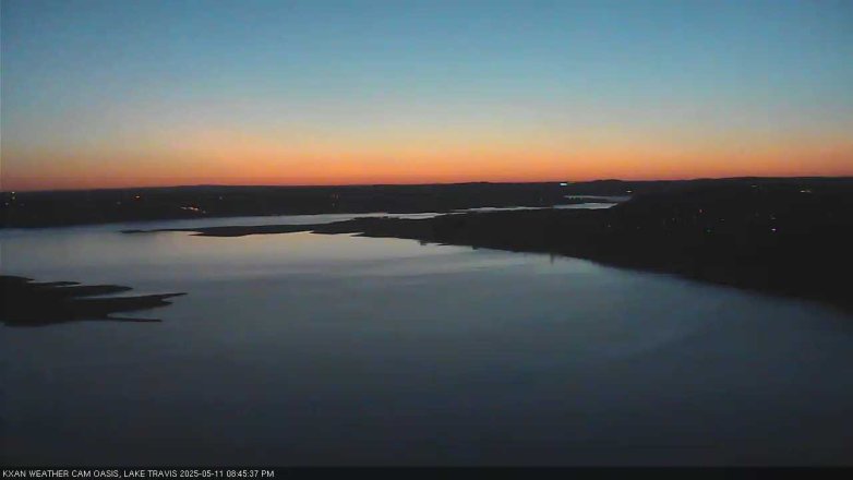 Lake Travis webcam, May 11, 2025 8:45 PM CT