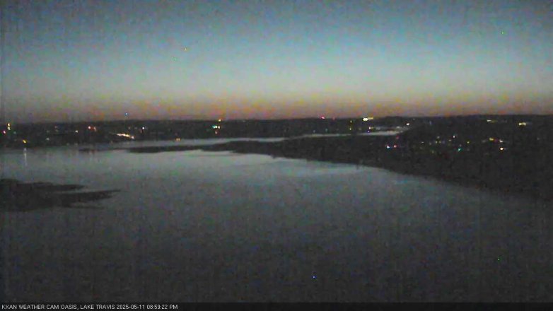 Lake Travis webcam, May 11, 2025 9:00 PM CT