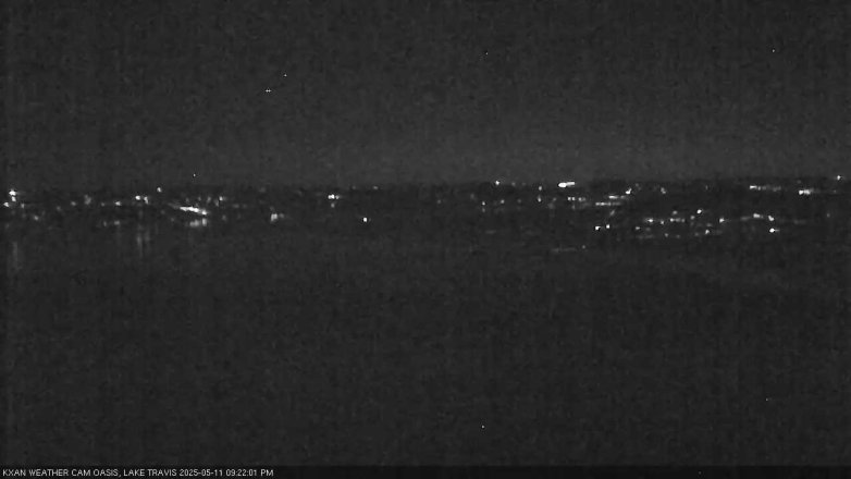 Lake Travis webcam, May 11, 2025 9:25 PM CT
