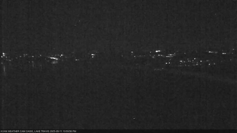 Lake Travis webcam, May 11, 2025 11:00 PM CT