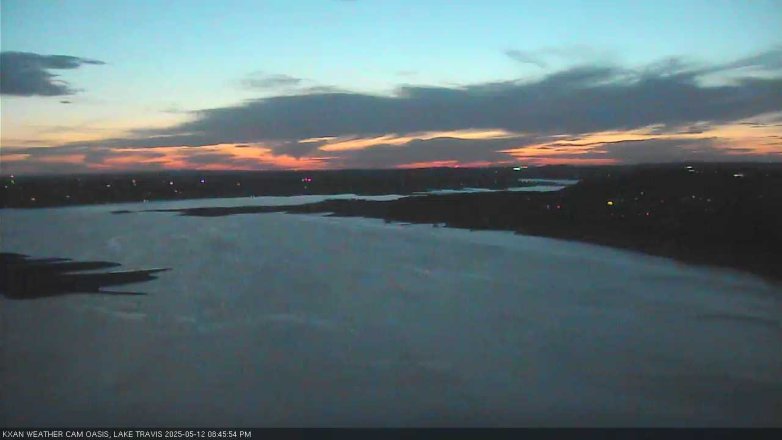 Lake Travis webcam, May 12, 2025 8:45 PM CT