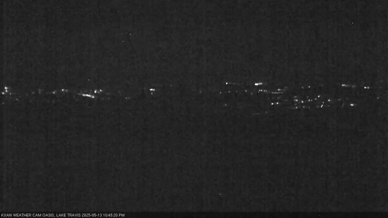 Lake Travis webcam, May 13, 2025 10:45 PM CT