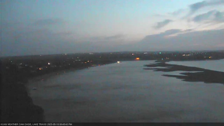 Lake Travis webcam, May 18, 2025 8:45 PM CT