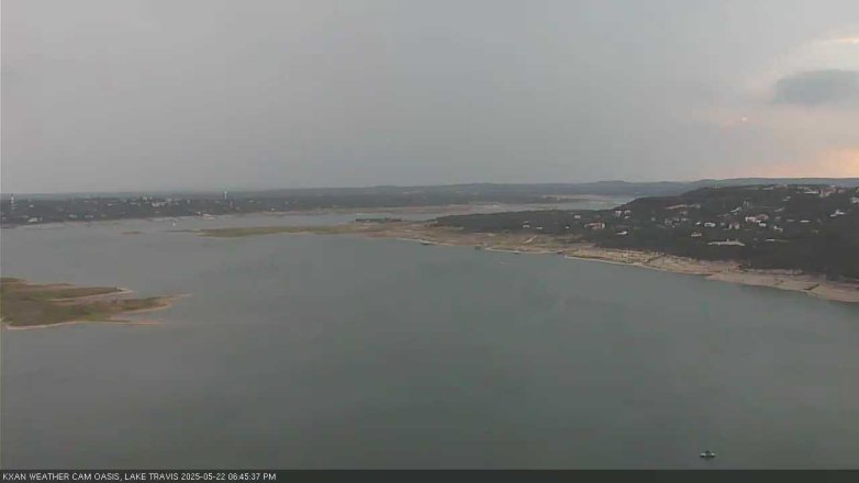 Lake Travis webcam, May 22, 2025 6:45 PM CT