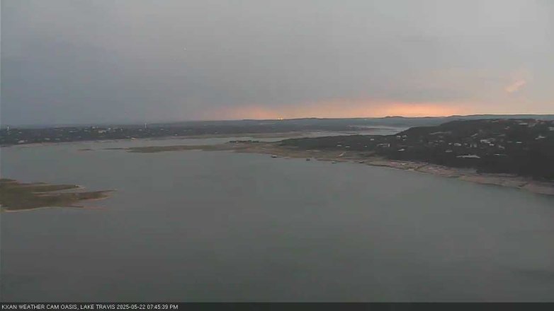 Lake Travis webcam, May 22, 2025 7:45 PM CT