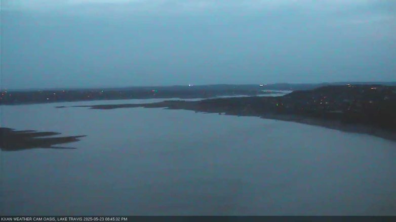 Lake Travis webcam, May 23, 2025 8:45 PM CT