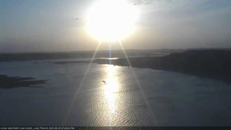 Lake Travis webcam, May 25, 2025 7:45 PM CT
