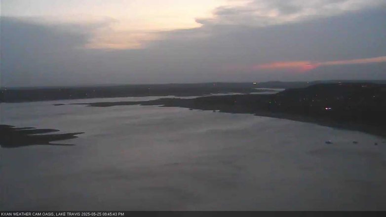 Lake Travis webcam, May 25, 2025 8:45 PM CT