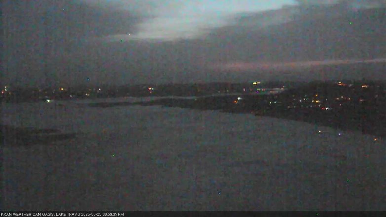 Lake Travis webcam, May 25, 2025 9:00 PM CT