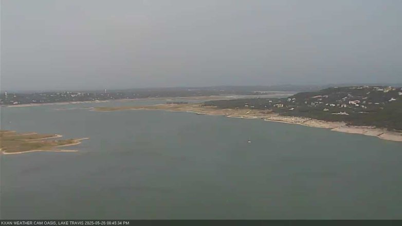 Lake Travis webcam, May 26, 2025 6:45 PM CT