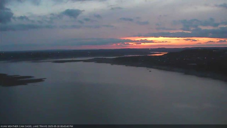 Lake Travis webcam, May 30, 2025 8:45 PM CT
