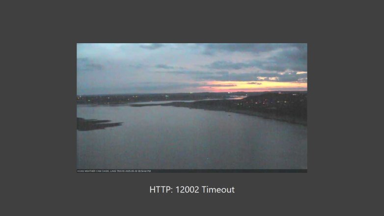 Lake Travis webcam, May 30, 2025 9:00 PM CT