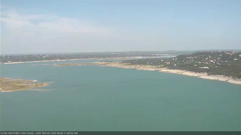 Lake Travis webcam, June 2, 2025 11:45 AM CT