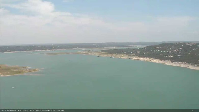 Lake Travis webcam, June 2, 2025 1:25 PM CT