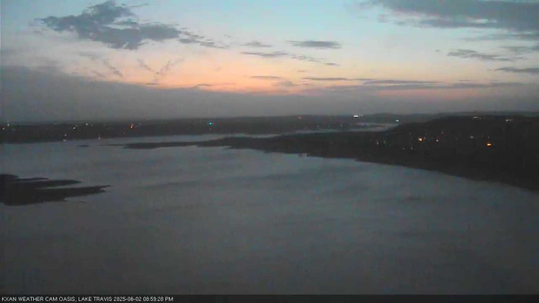 Lake Travis webcam, June 2, 2025 9:00 PM CT