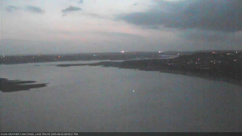 Lake Travis webcam, June 3, 2025 9:00 PM CT
