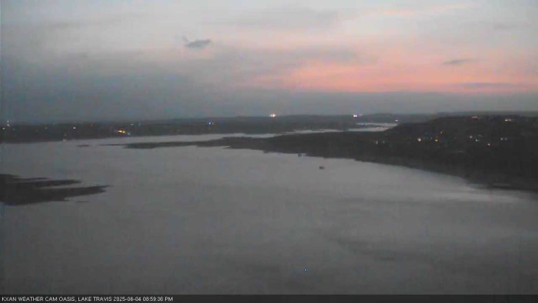 Lake Travis webcam, June 4, 2025 9:00 PM CT