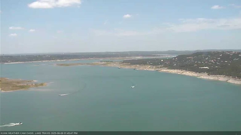 Lake Travis webcam, June 6, 2025 1:45 PM CT