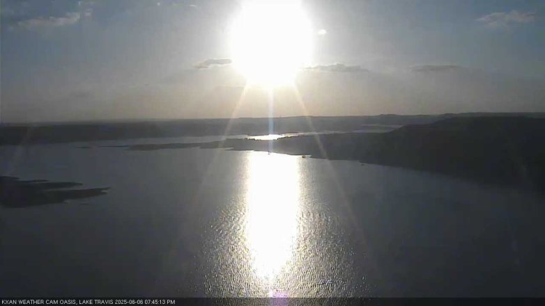 Lake Travis webcam, June 6, 2025 7:45 PM CT