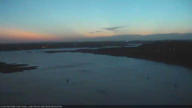 Lake Travis webcam, June 6, 2025 9:00 PM CT