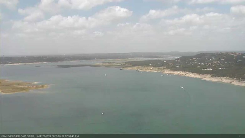 Lake Travis webcam, June 7, 2025 1:00 PM CT