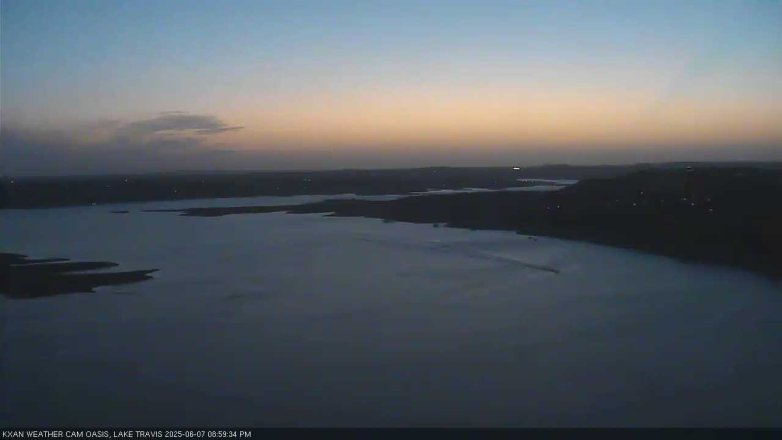 Lake Travis webcam, June 7, 2025 9:00 PM CT