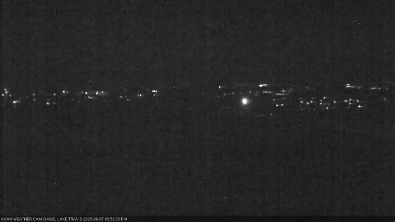 Lake Travis webcam, June 7, 2025 10:00 PM CT