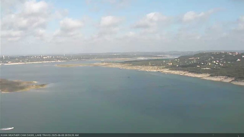 Lake Travis webcam, June 8, 2025 9:00 AM CT