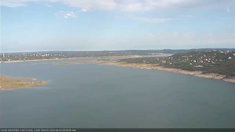 Lake Travis webcam, June 9, 2025 9:00 AM CT