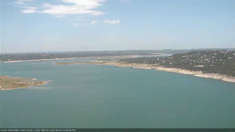 Lake Travis webcam, June 9, 2025 12:45 PM CT