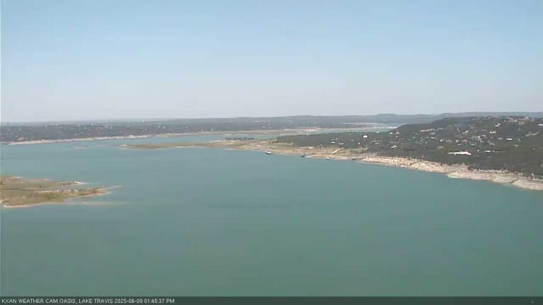 Lake Travis webcam, June 9, 2025 1:45 PM CT