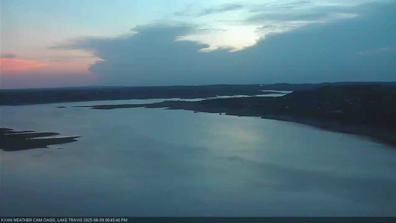 Lake Travis webcam, June 9, 2025 8:45 PM CT