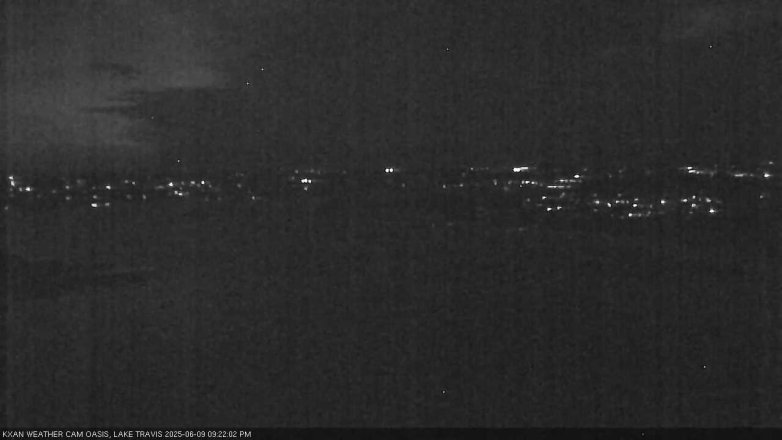 Lake Travis webcam, June 9, 2025 9:25 PM CT