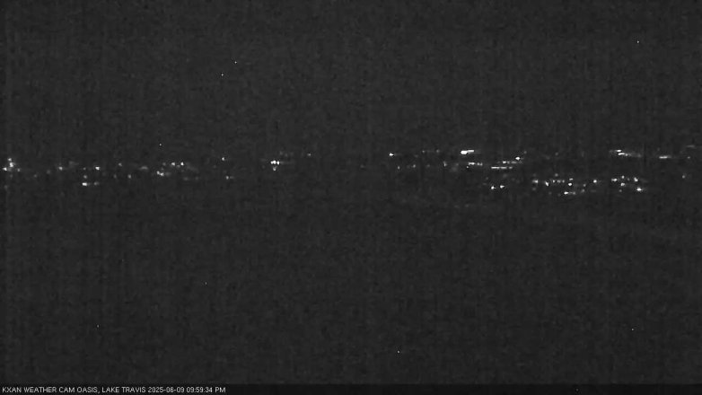 Lake Travis webcam, June 9, 2025 10:00 PM CT