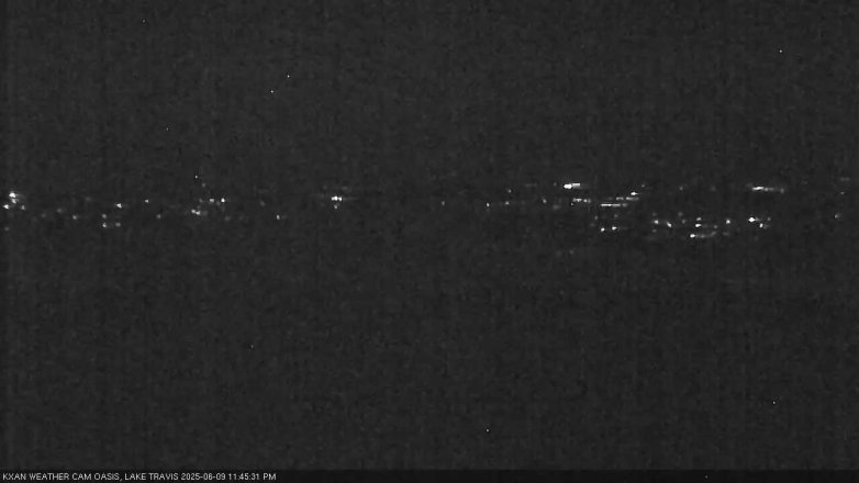 Lake Travis webcam, June 9, 2025 11:45 PM CT
